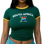 South Africa Crop Top - Green