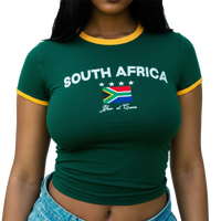 South Africa Crop Top - Green