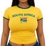 South Africa Crop Top - Yellow