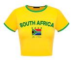 South Africa Crop Top - Yellow