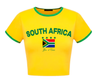 South Africa Crop Top - Yellow